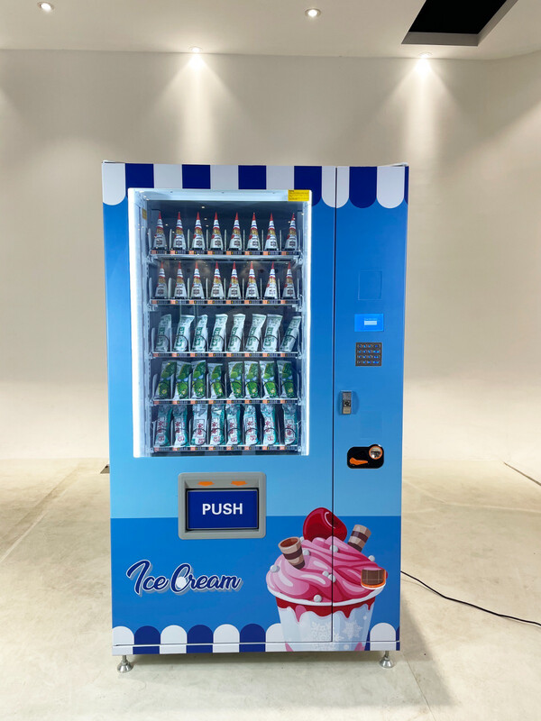 Customizable Ice Cream Vending Machine inch Touch Screen Monitor +Elevator System