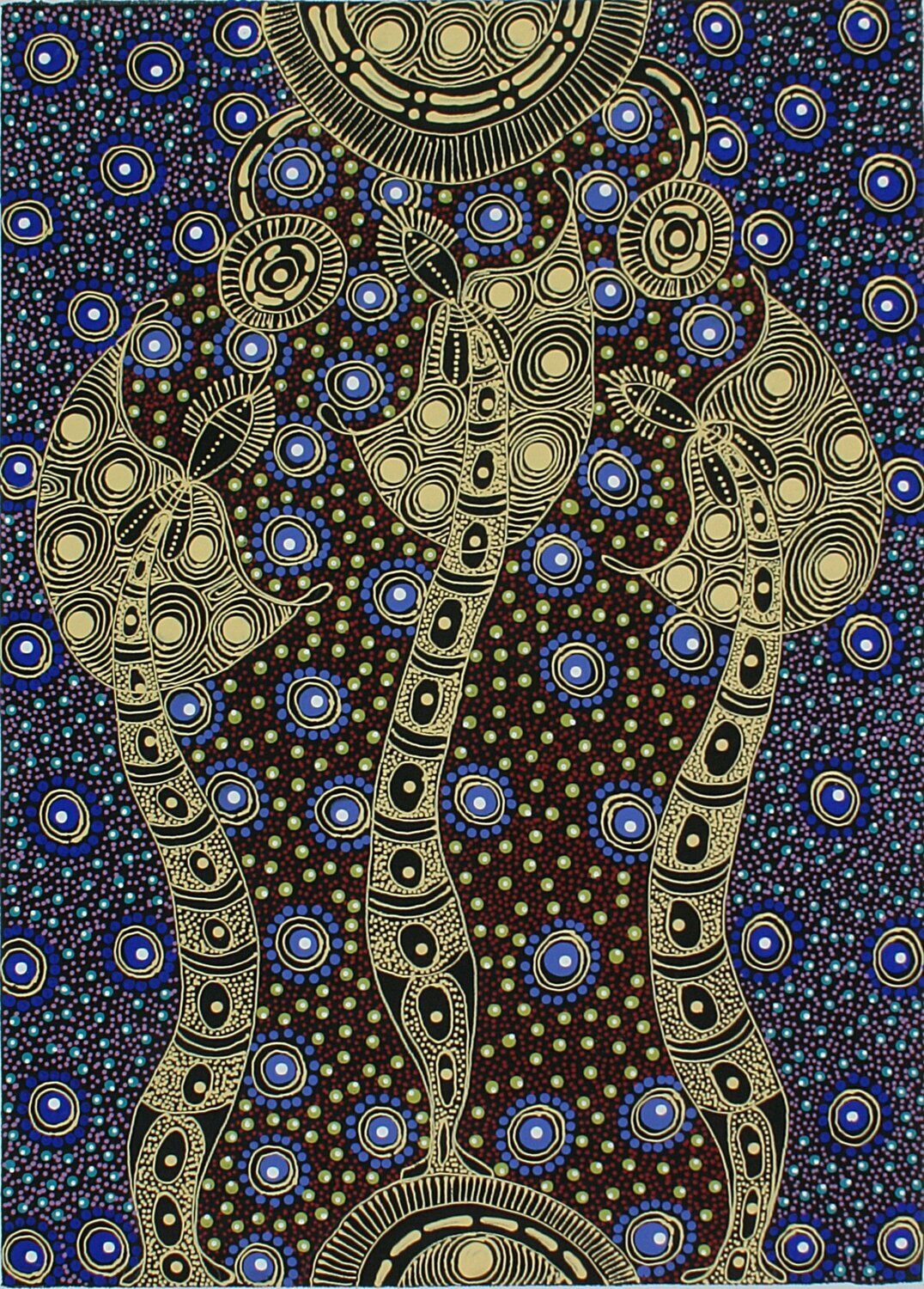Dreamtime Sisters, 2009 by Colleen Wallace Nungarrayi 69x49cm 11106CW