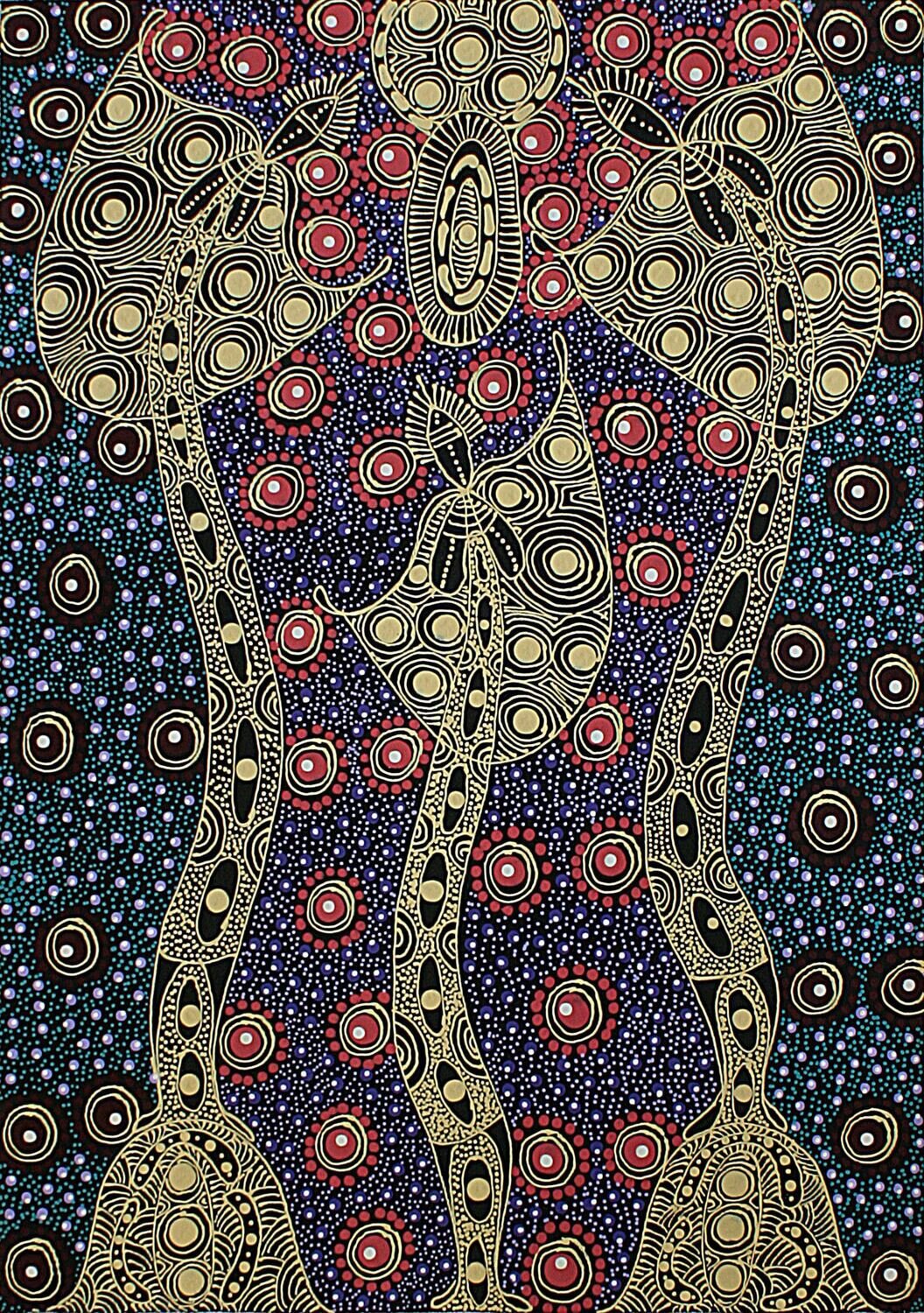 Dreamtime Sisters, 2009 by Colleen Wallace Nungarrayi 69x49cm 11108CW