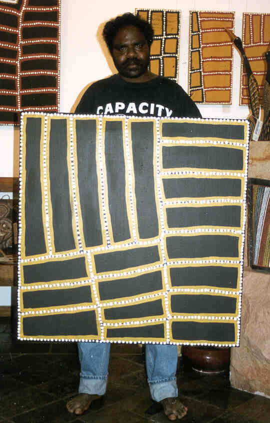 Tingari Cycle (Site - Yarrawangu) 1999 by Walala Tjapaltjarri 92x92cm 3548WT Tingari Cycle (Site - Yarrawangu) 1999 by Walala Tjapaltjarri 92x92cm 3548WT