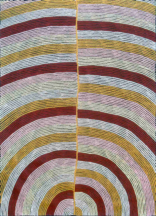Women's Body Paint for Ceremony by Abie Loy Kemarre, 152x110cm