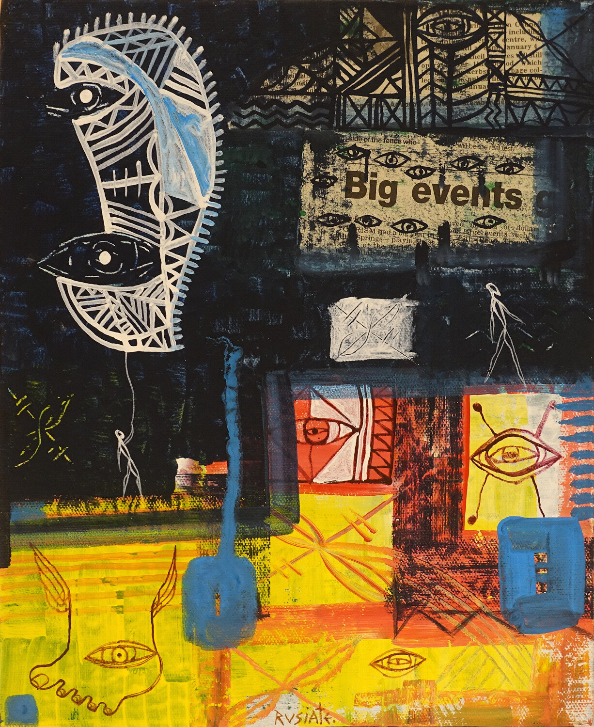 Big Events (Protection Series), 2011 by Rusiate Lali  25x30cm