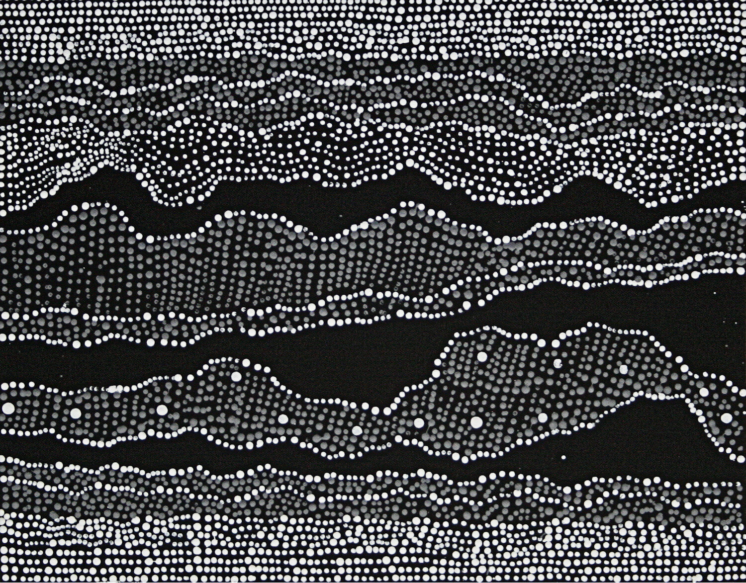 Pirlinyanu, 2009 by Julie Nangala Robertson
40x51cm Stretched canvas on frame, Cat 13947JR