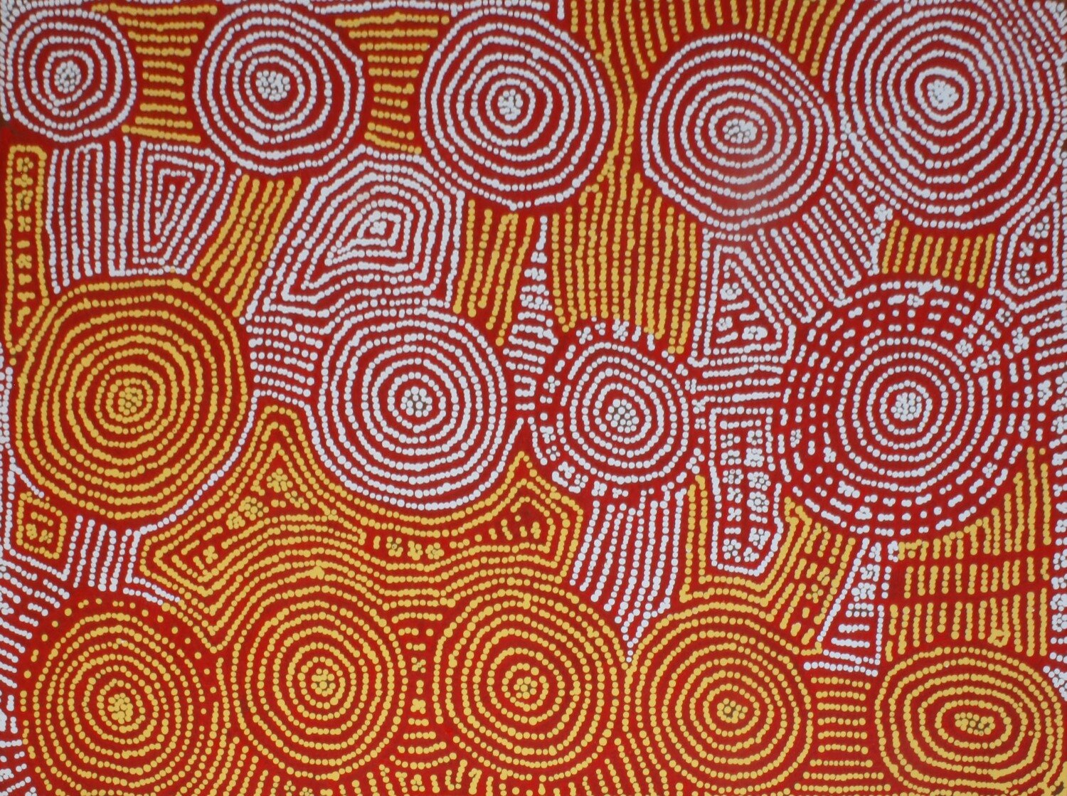 Tingari Cycle 2005 by Barney Campbell Tjakamarra
91x122cm Cat 9384BC