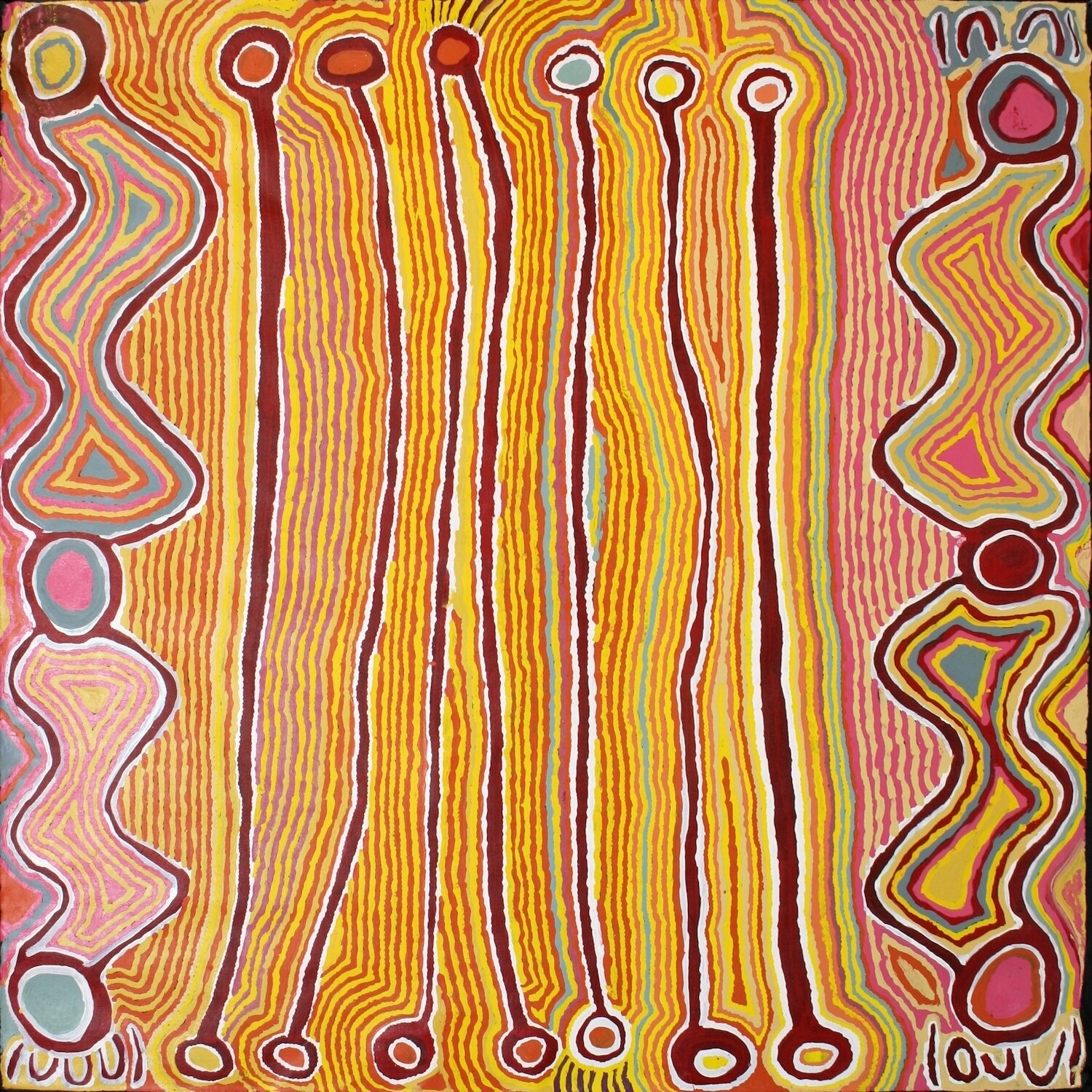 Ngalyipi (Snake Vine) 2001  by Judy Watson 122x122cm