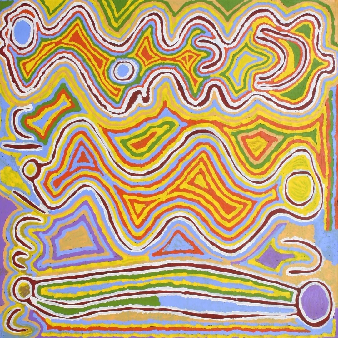 Ngalyipi, 2002 by Judy Watson Napangardi 91x91cm