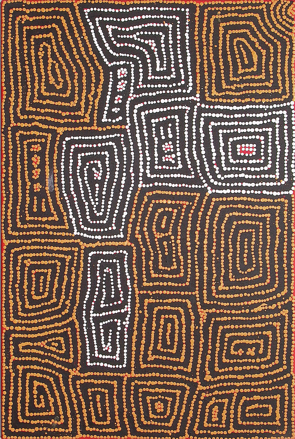 Malliera Initiation Ceremonies (2006) by Barney Campbell Tjakamarra 91x61cm Cat 9495BC