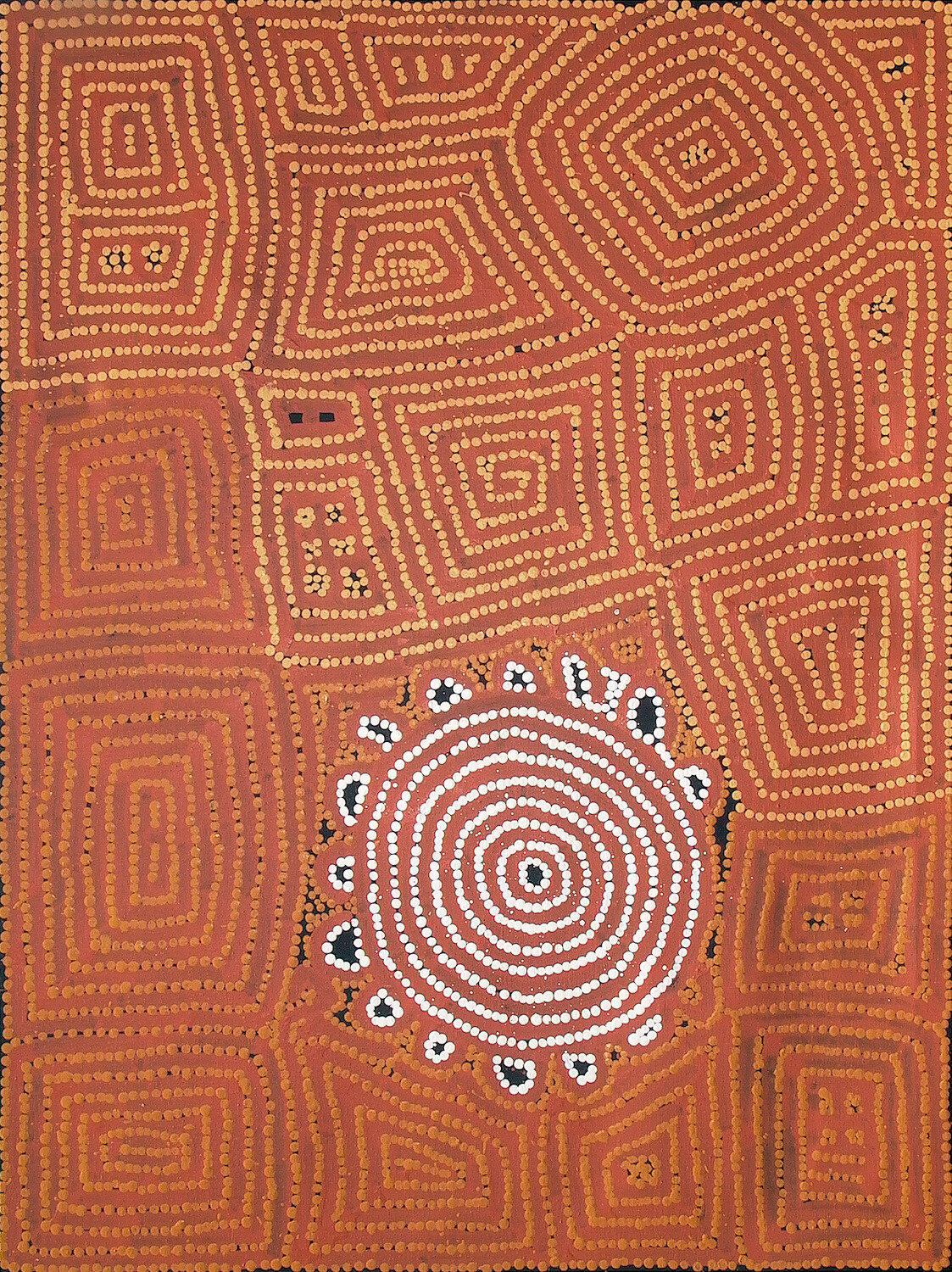 Malliera Ceremonies (2005) by Barney Campbell Tjakamarra 122x91cm Cat 9353BC