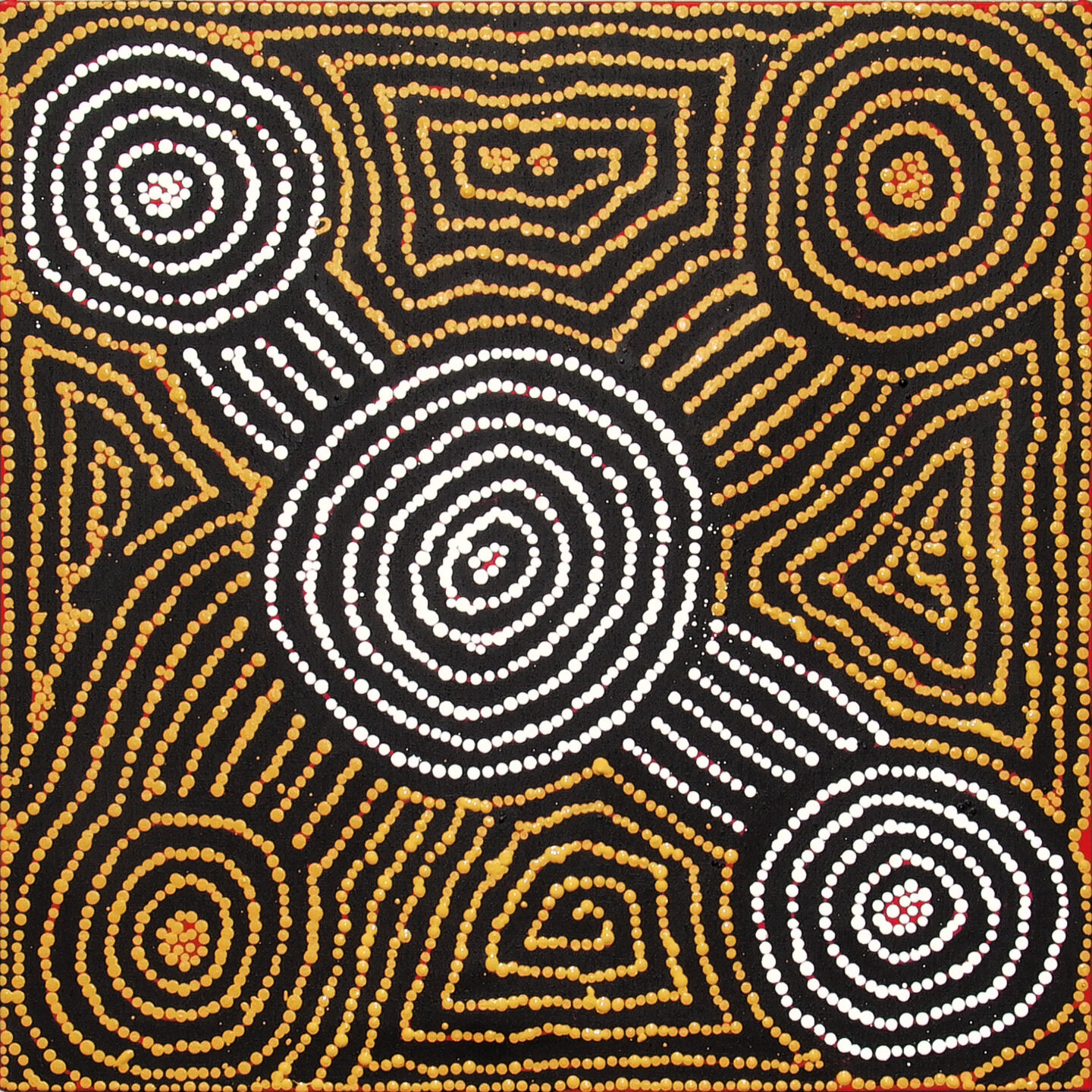Tingari Cycle (2006) by Barney Campbell Tjakamarra 61x61cm Cat 9496BC