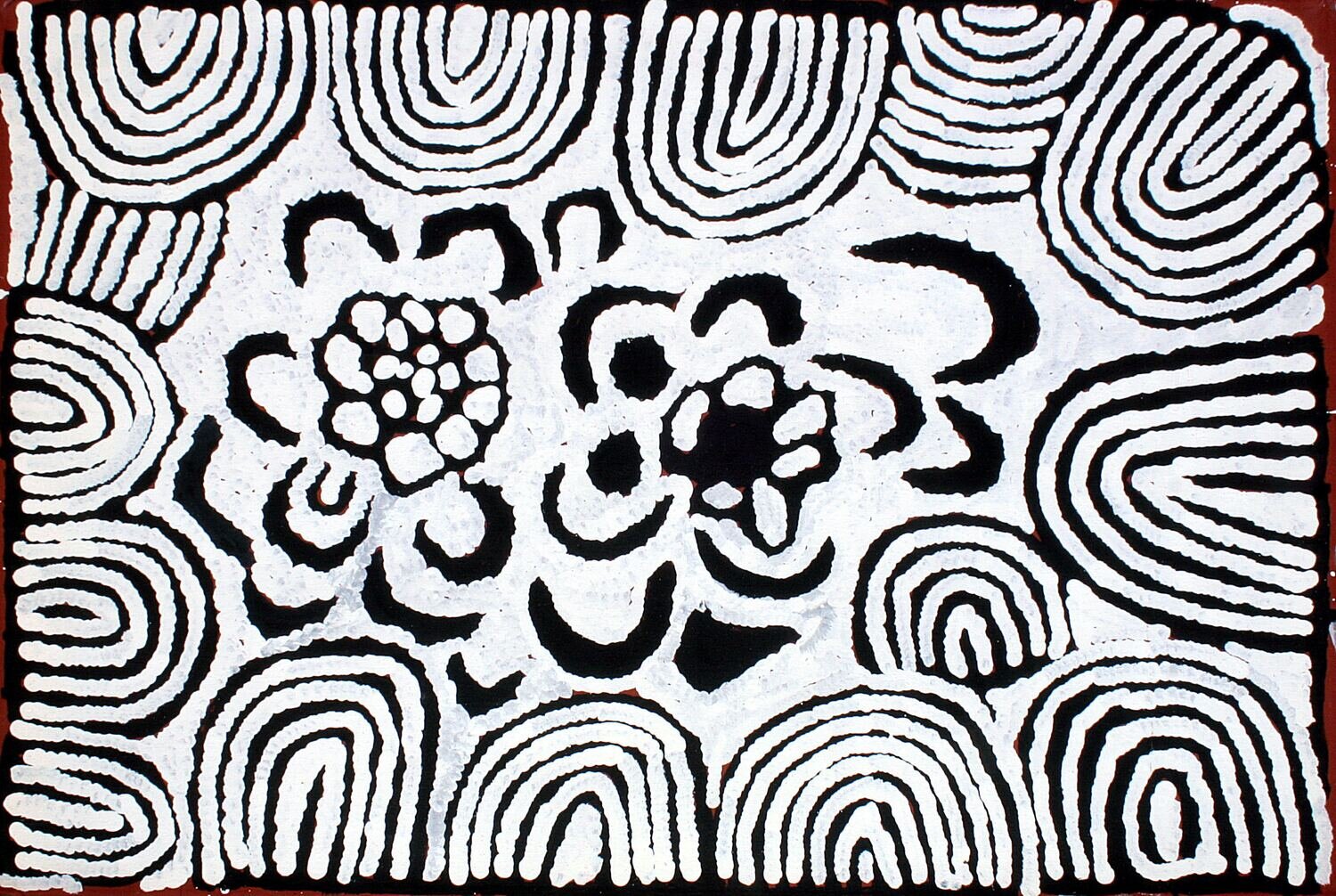 Women's Dreaming, 2001 by Nancy Nungurrayi
61x91cm Cat 6600NN