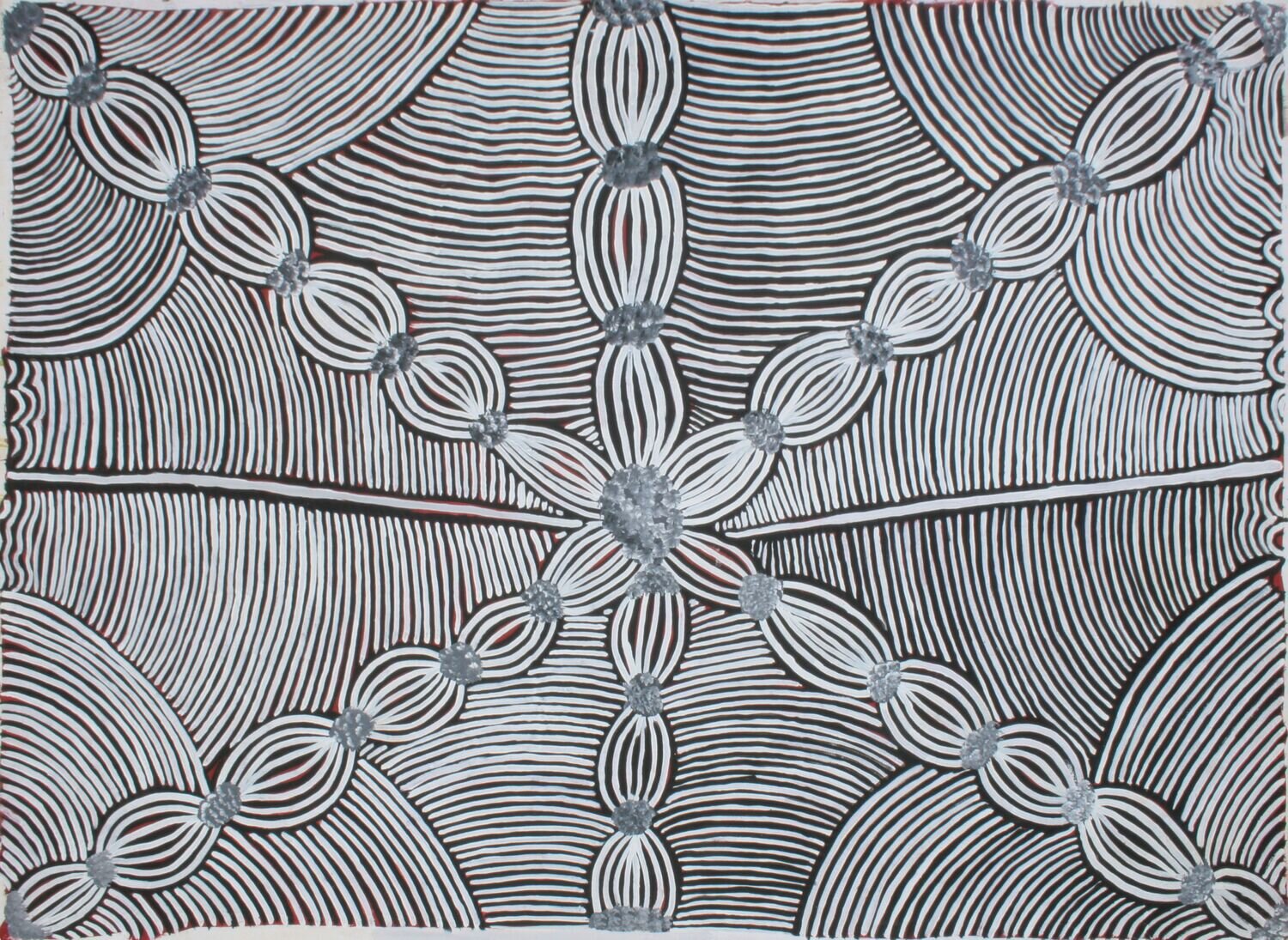 Body Paint designs for Bush Plum Ceremony by June Bird Ngale, 126x92cm