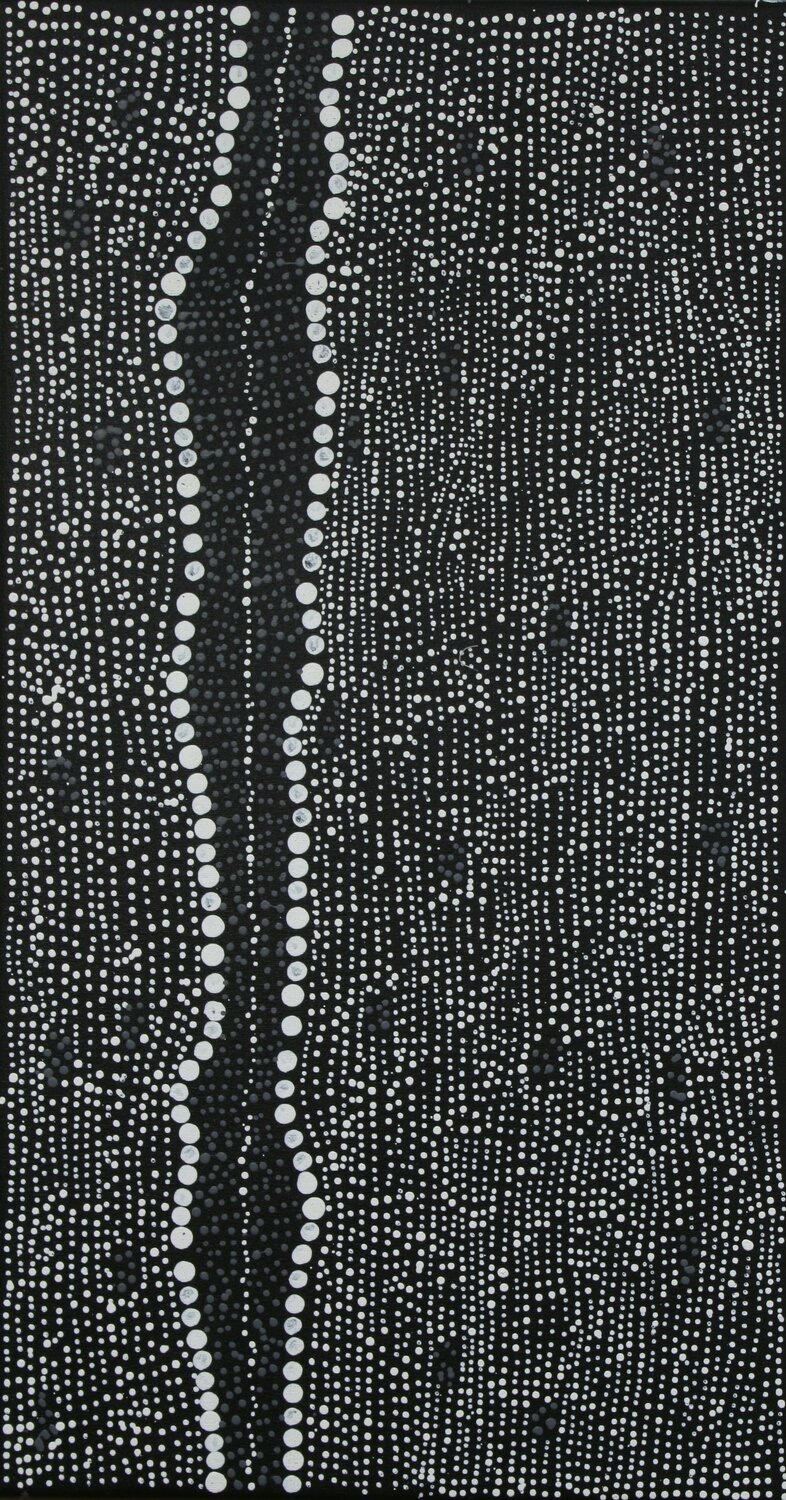 Pirlinyanu (2011) by Julie Nangala Robertson, 76x41cm, Cat 14003JR