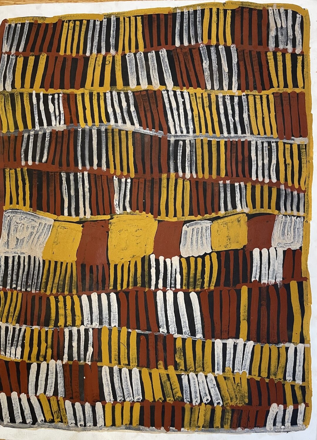 Jilamara 1999 by Freda Warlapinni, Arches Paper, 75x60cm