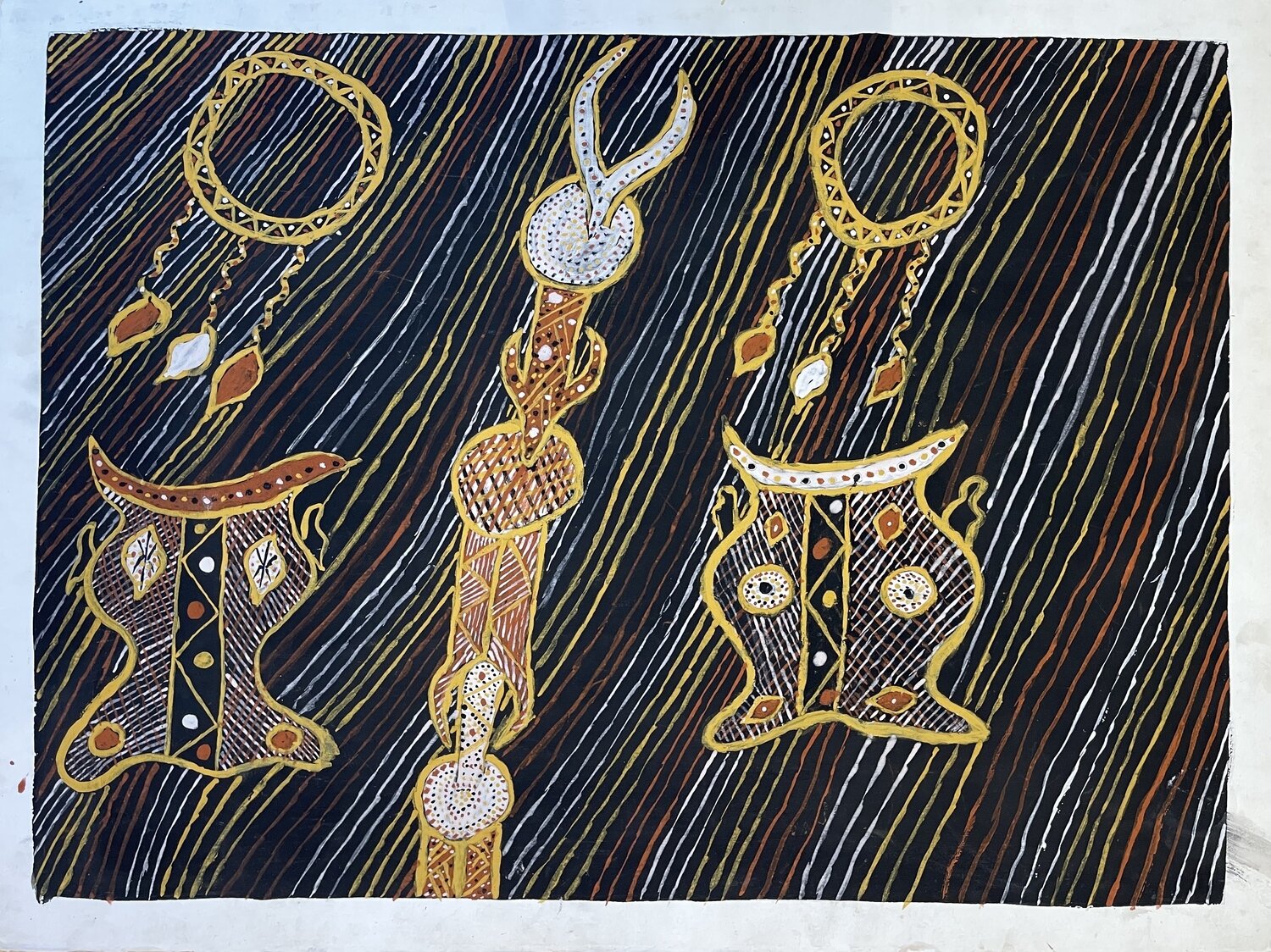Aquin Pikakui, Crocodile Dance, 57x76cm WOP7