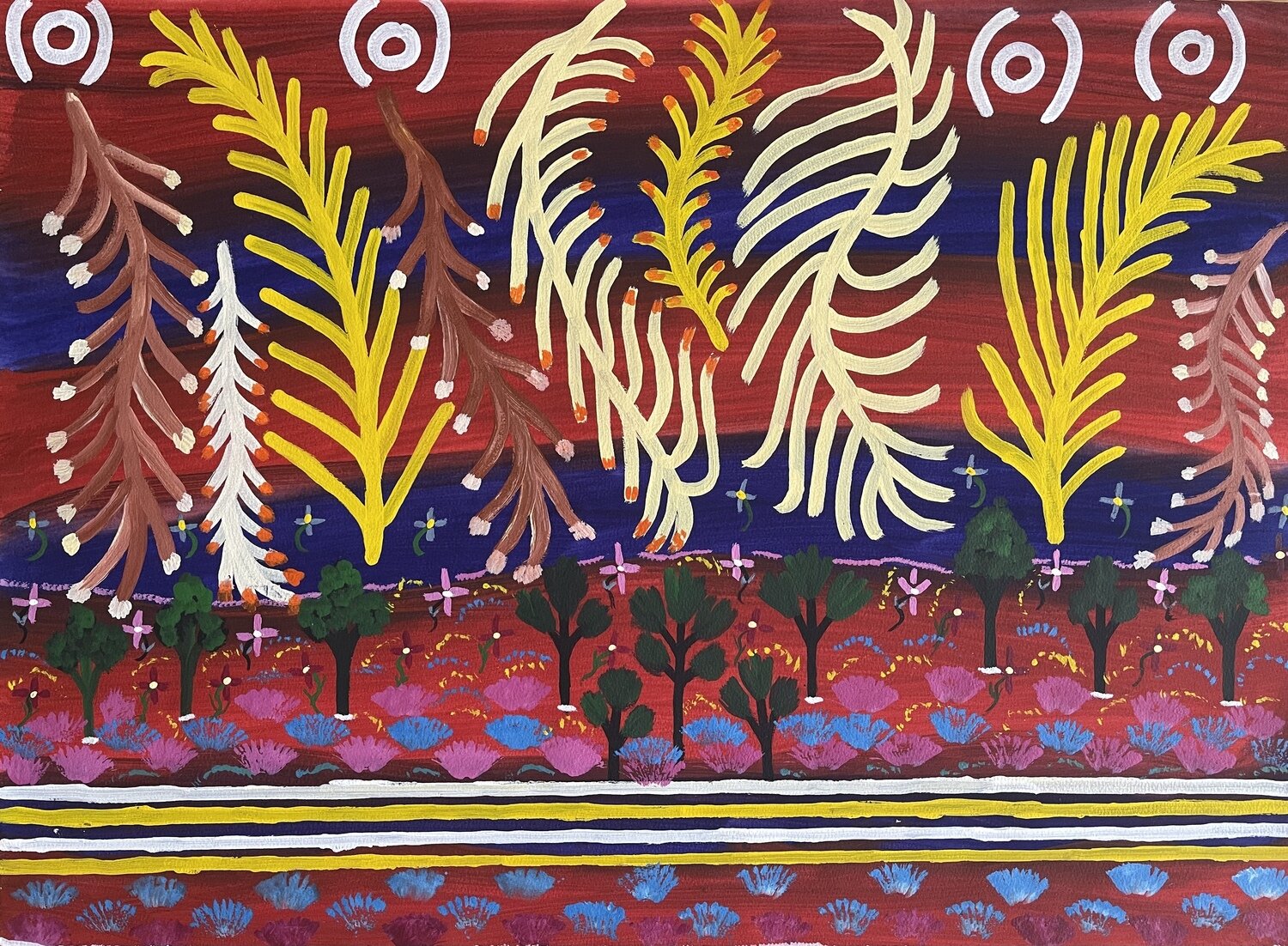 Untitled by Bessie Liddle, 56x76cm, Painting on Arches Paper WOP24 Untitled by Bessie Liddle, 56x76cm, Painting on Arches Paper WOP24