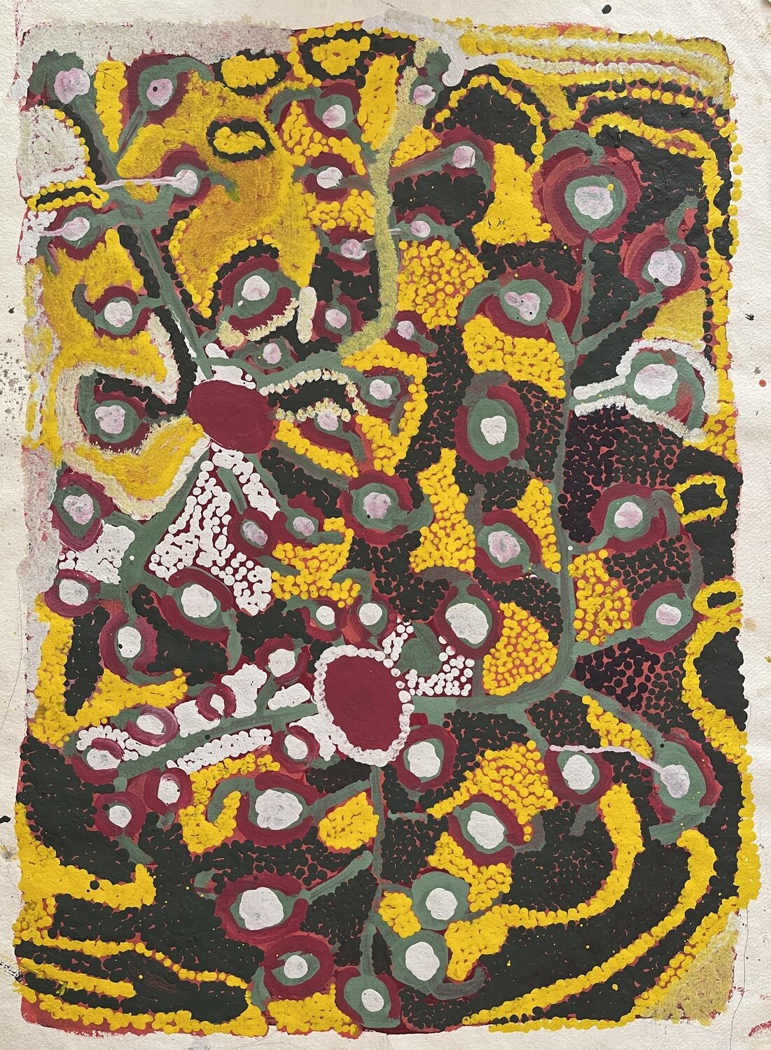 Kaakuratintja (Lake MacDonald) by Tatali Nangala, Arches Paper 56x76cm