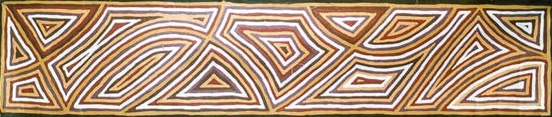 Awelye 2000 - by Abie Kemarre Loy 31x152cm diptych
