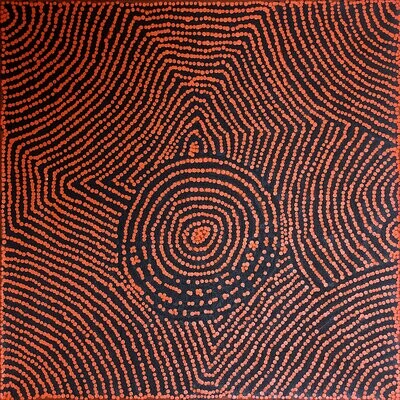 Tingari Cycle (2005) by Barney Campbell Tjakamarra 76x76cm Cat 9456BC