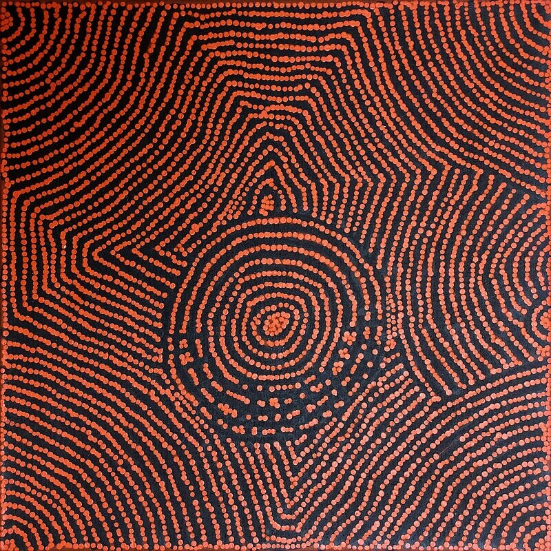 Tingari Cycle by Barney Campbell Tjakamarra 76x76cm 9456BC