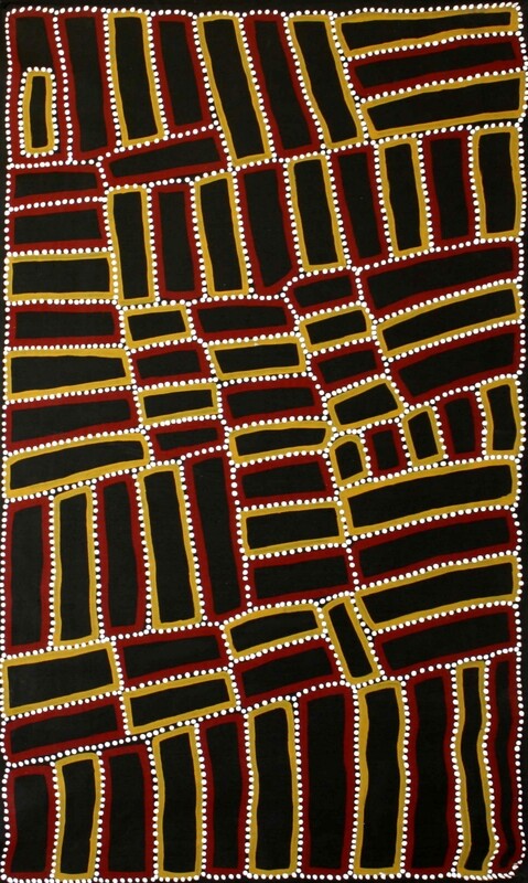 Tingari Cycle - Kiwikurra 2000 by Walala Tjapaltjarri 152x91cm