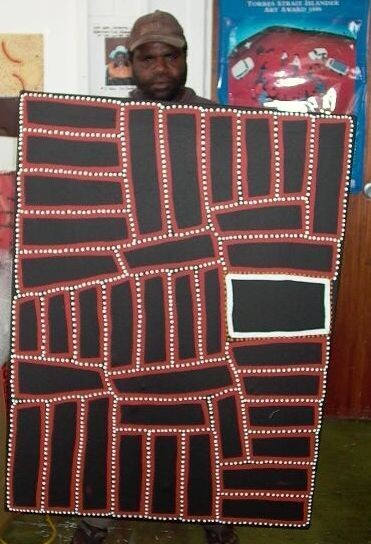 Lake MacKay, 2004 by Walala Tjapaltjarri, 120x90cm