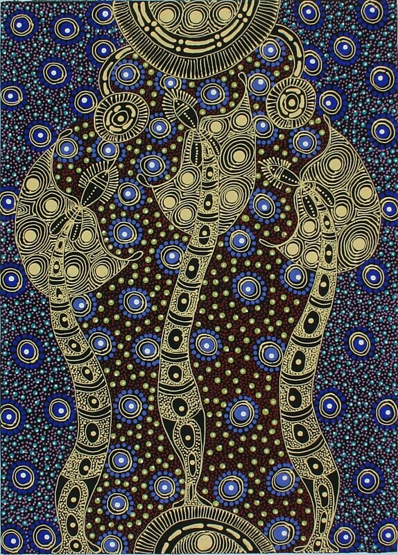 Dreamtime Sisters, 2009 by Colleen Wallace Nungarrayi 69x49cm 11106CW