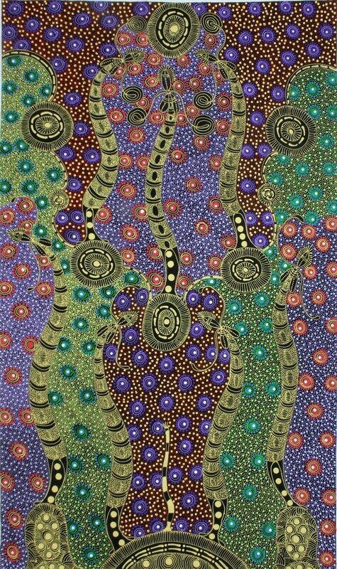 Dreamtime Sisters, 2011 by Colleen Wallace Nungarrayi 147x89cm 14230CW