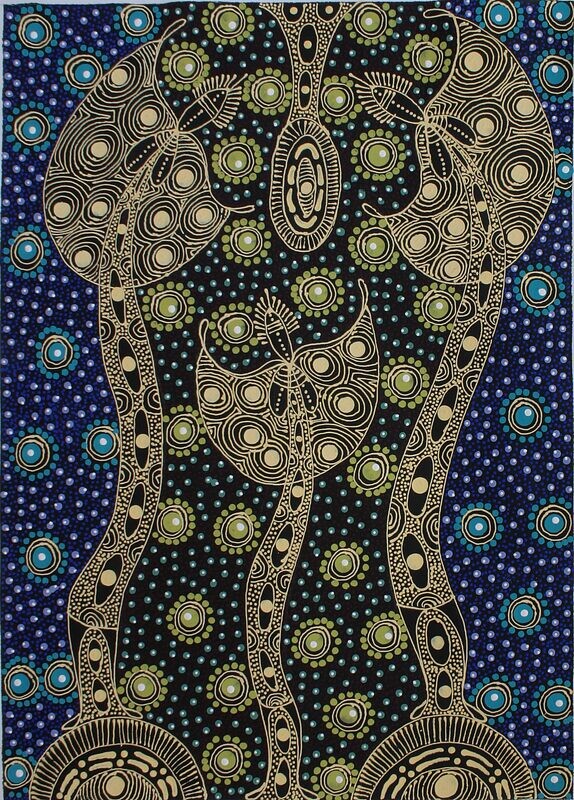 Dreamtime Sisters by  Colleen Wallace Nungarrayi 69x49cm 11109CW