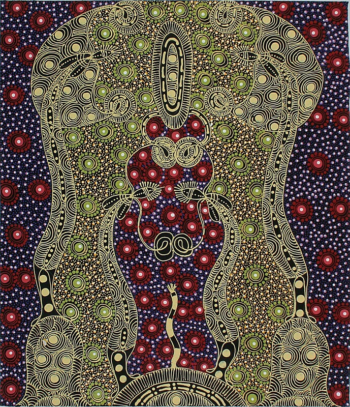 Dreamtime Sisters, 2011 by Colleen Wallace Nungarrayi 68x79cm 14239CW