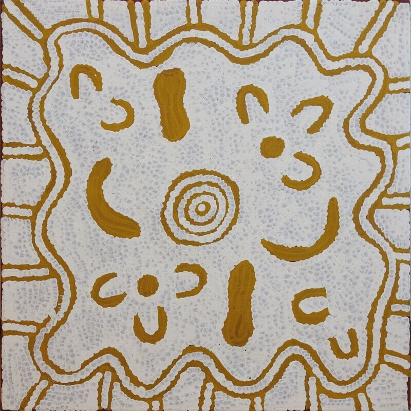 Water Dreaming at Kalipinya by Elizabeth Marks Nakamarra 61x61cm