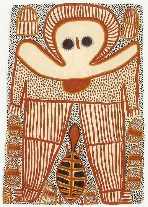 Ponnai Wandjina 1996 Original Screenprint by Lily Karedada 68x98cm