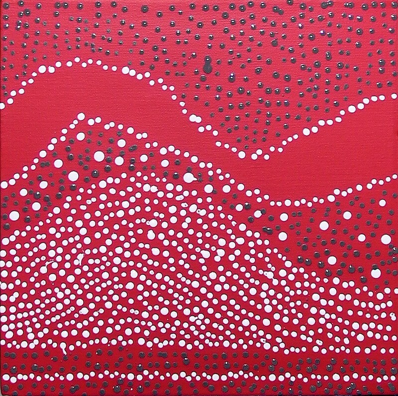 Pirlinyanu Site  by Julie Nangala Robertson 30x30cm