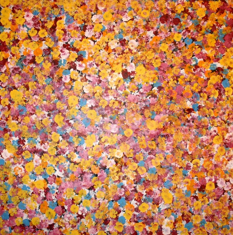 Anwekety (Bush Plum) Dreaming by Polly Ngale, 90x90cm