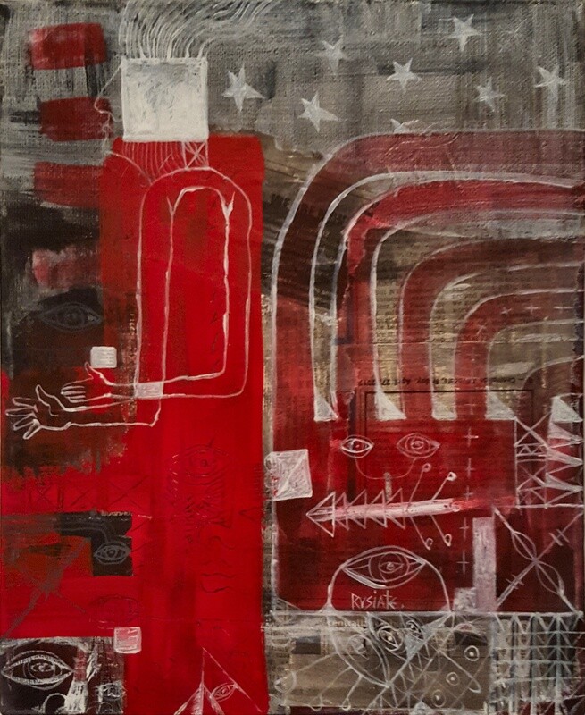 Ancestral Journey by Rusiate Lali, 31x25cm