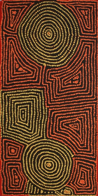 Tingari Cycle 2005  by Barney Campbell Tjakamarra 122x61cm