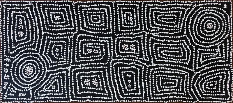 Tingari Cycle by Barney Campbell Tjakamarra 91x41cm 9545BC