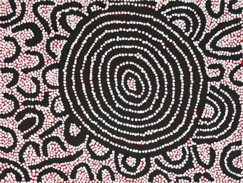Tingari Cycle, 2006 by Barney Campbell Tjakamarra 41x61cm