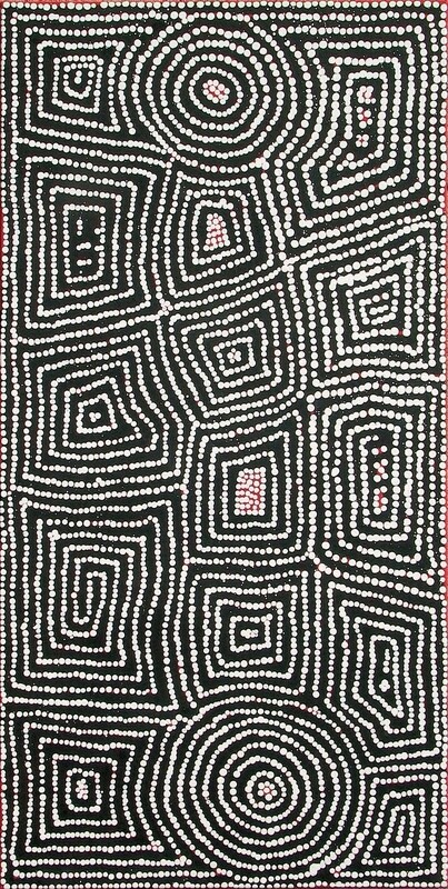 Parajulkuti by Barney Campbell Tjakamarra 122x61cm