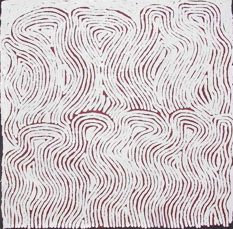 Minyma Tingari, 2004 (122x122cm) by Barbara Napangarti Reid