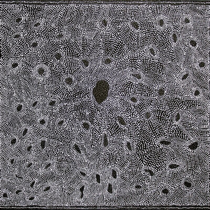 Rockhole Dreaming  by Julie Nangala Robertson 122x122cm