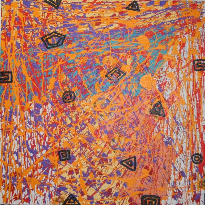 Wildflowers and Fox Holes, 2008 by Jeannie Nakamarra Daniels 91x91cm 13729JD