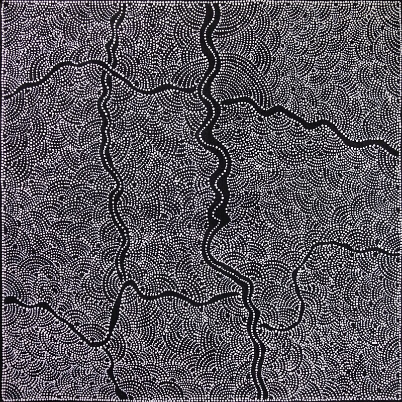 Sandhills of Mina Mina, 2003 by Dorothy Napangardi 91x91cm 7761DN