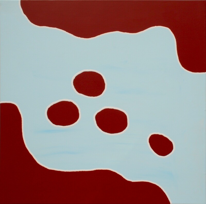 Lake Amadeus by Vincent Forrester Muntjantji 122x122cm