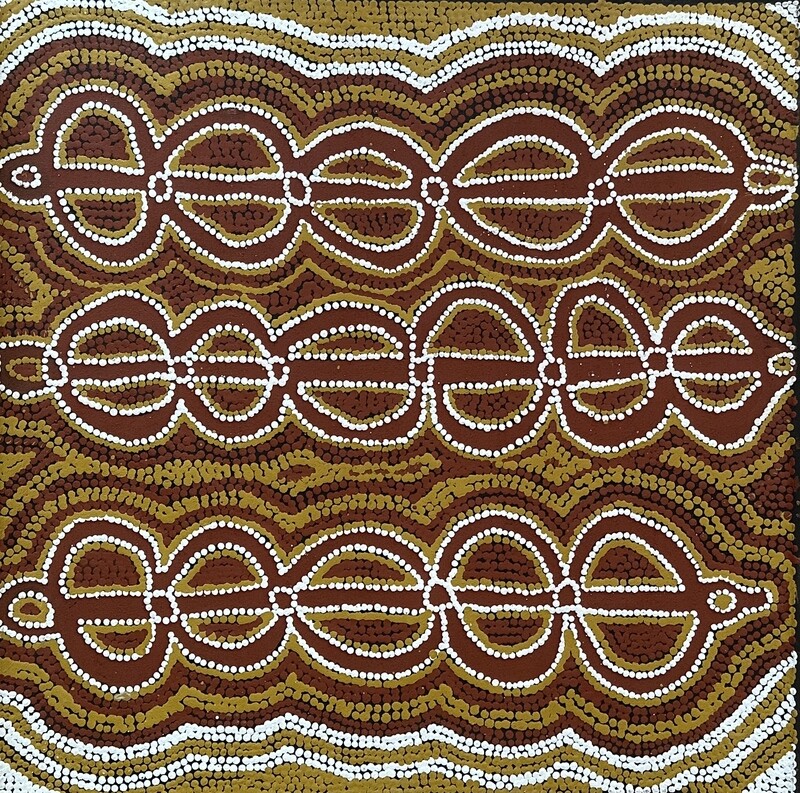 Janganpa Jukurrpa by Jorna Nelson Napurrurla, 61x61cm