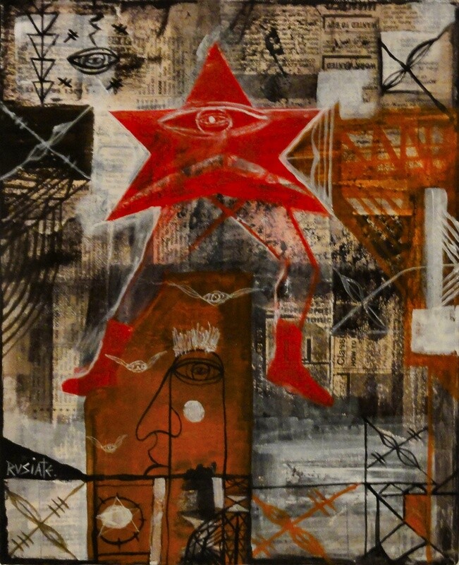 Red Star 2 by Rusiate Lali 30x25cm