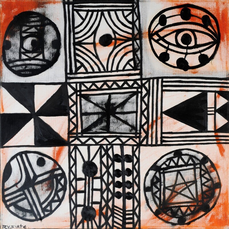 Navigating by the stars (2003) by Rusiate Lali 51x51cm