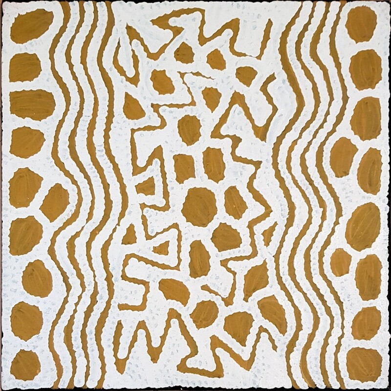 Lightning Dreaming, 2001 by  Elizabeth Marks Nakamarra 61x61cm 6815EM