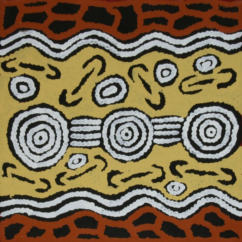 Water Dreaming at Kalipinya by Elizabeth Marks Nakamarra 61x61cm 6309EM