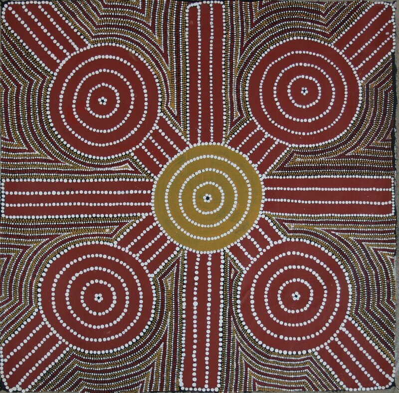 Caterpillar Dreaming by Tommy Jones Kngwarreye 61x61cm 5326TJ