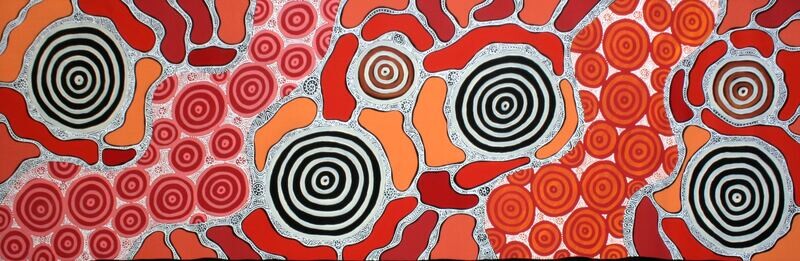 Grandmother's country by Marie Napurrula 48x147cm 11117MR